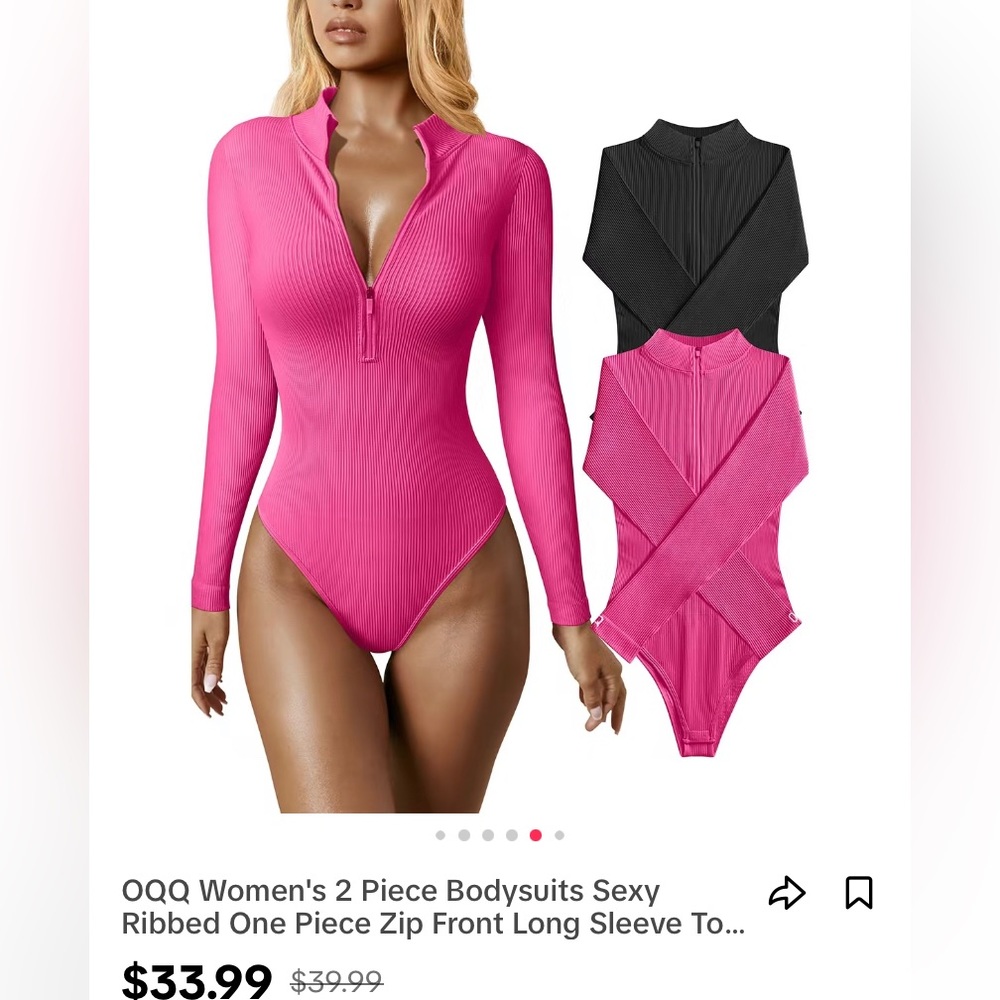 OQQ ribbed body suit